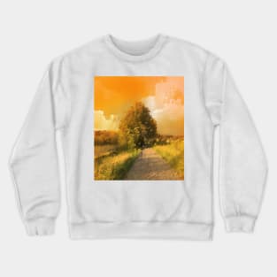 Cubist Tree bathing in Sunlight Crewneck Sweatshirt